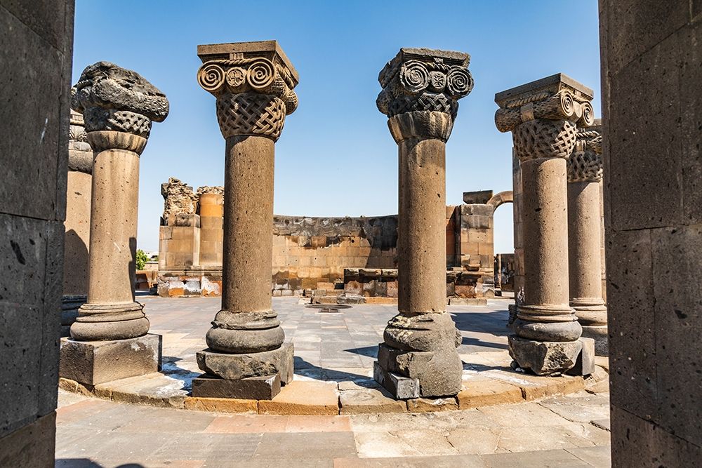 Armenia Armavir Province Vagharshapat Zvartnots Ruins of the Zvartnots Cathedral